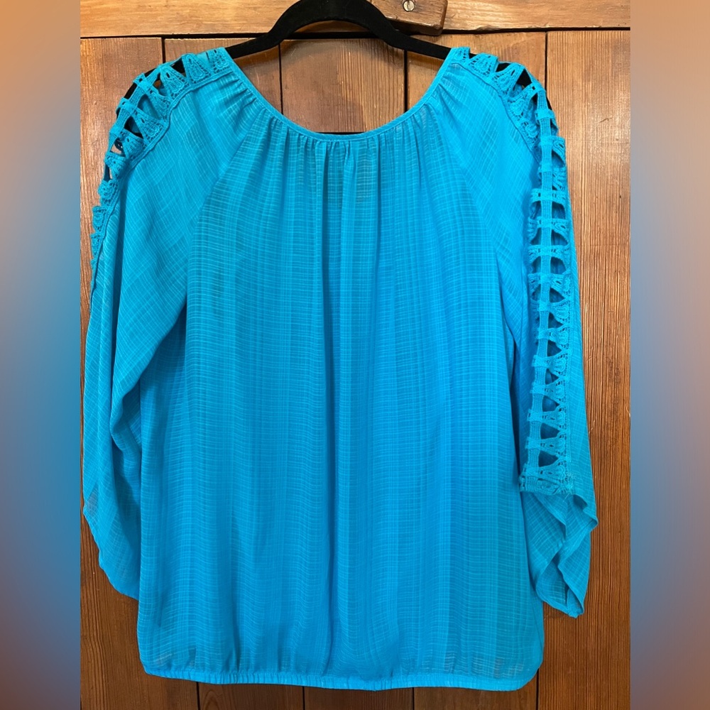 ALYX turquoise blouse with cami Size Medium - Picture 2 of 5